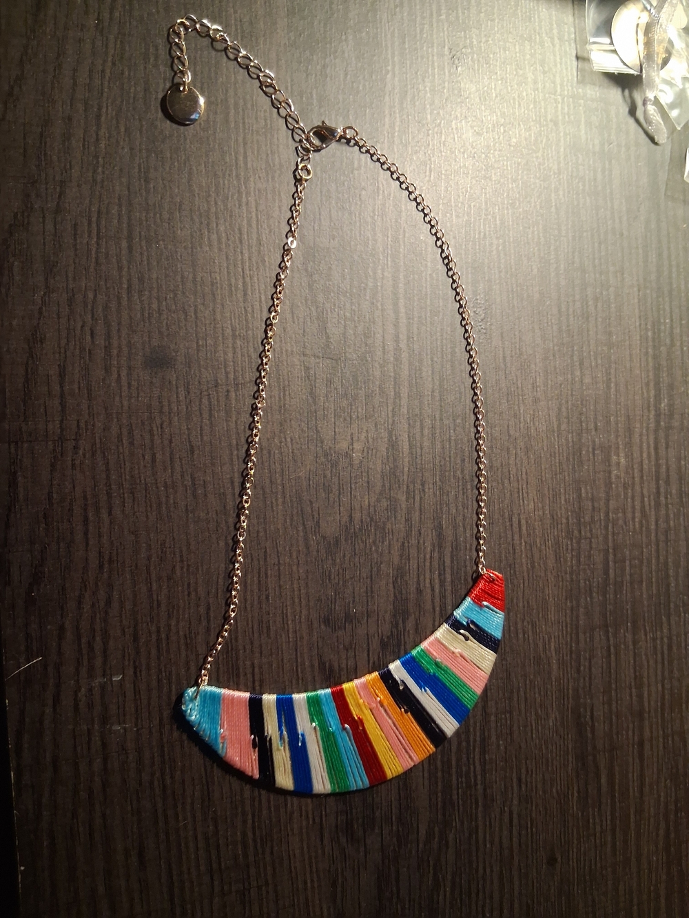 Multicolor Crescent Pendant Necklace - Women Jewelry